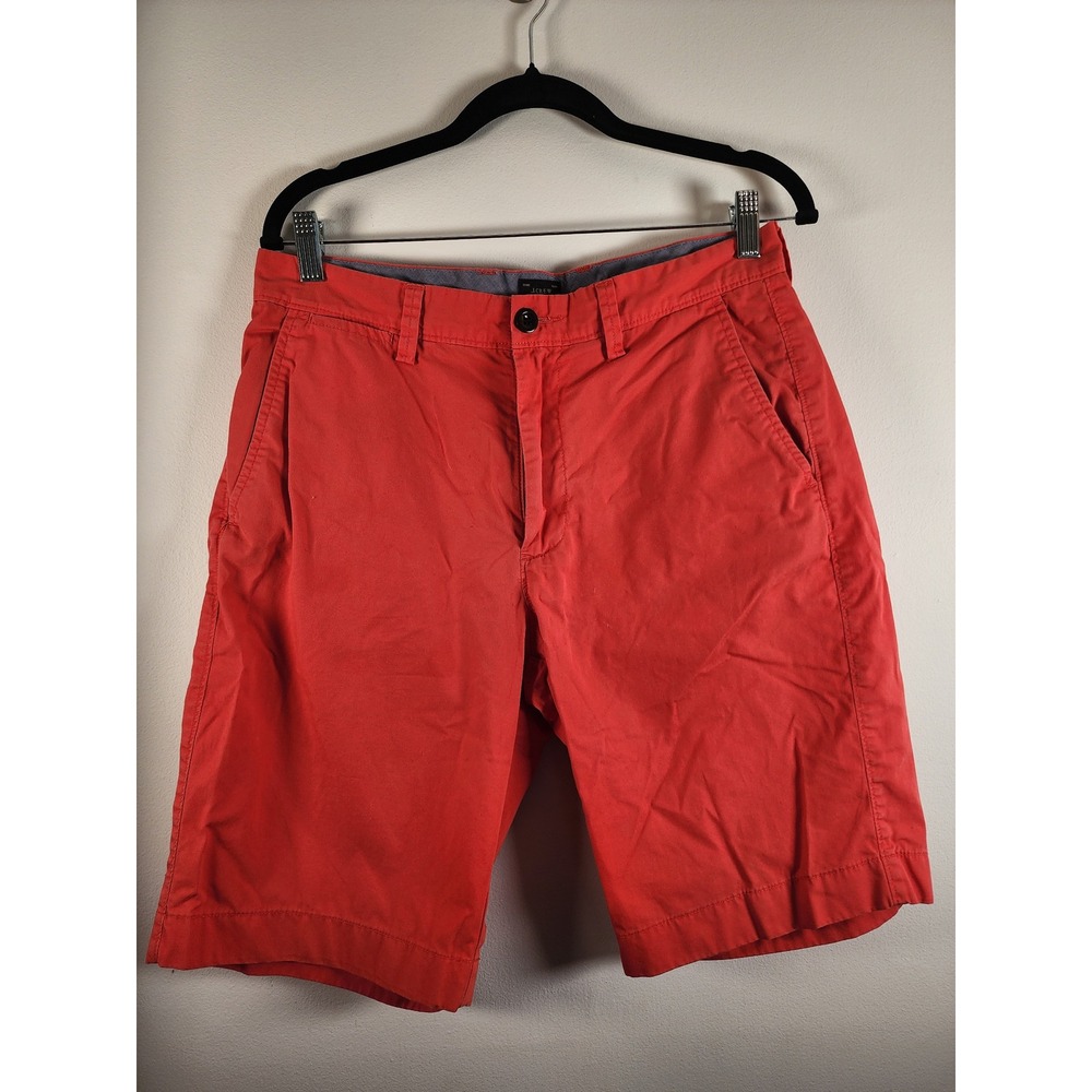 J.Crew Club Men's Nantucket Red Chino Shorts Size 31 Flat Front 11" 93852